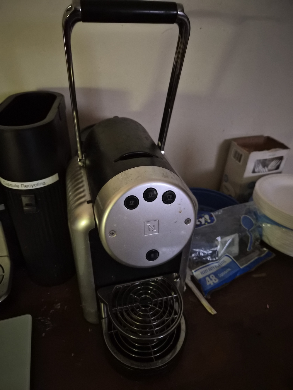 Nespresso Professional Capsule Espresso Machine in Black and Silver